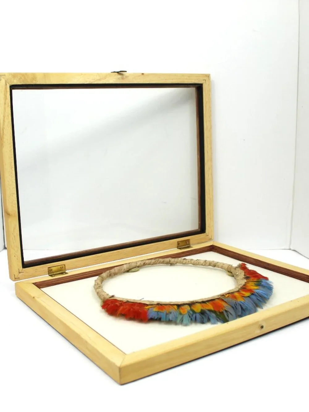 Feather Head-Ring or Ceremonial Ornament made of cane by an Indigenous Amazonian